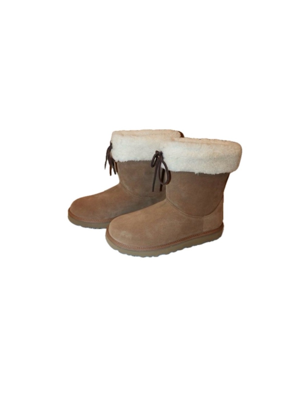UGG Sarissa Boots Women’s Size 9 Chestnut Suede Shearling Lined NIB Winter Cozy